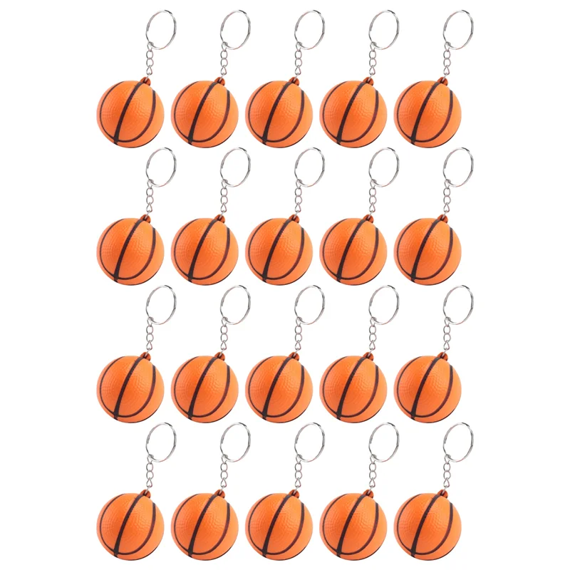 

ABKJ-20 Pack Basketball Ball Keychains For Party Favors,Basketball Stress Ball,School Carnival Reward,Sports Centerpiece