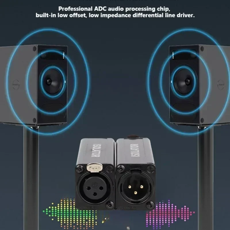 1Pcs Filter Audio Noise Reducer Mono XLR Audio Isolator Mixer Noise Cancellation Audio Current Acoustic dj