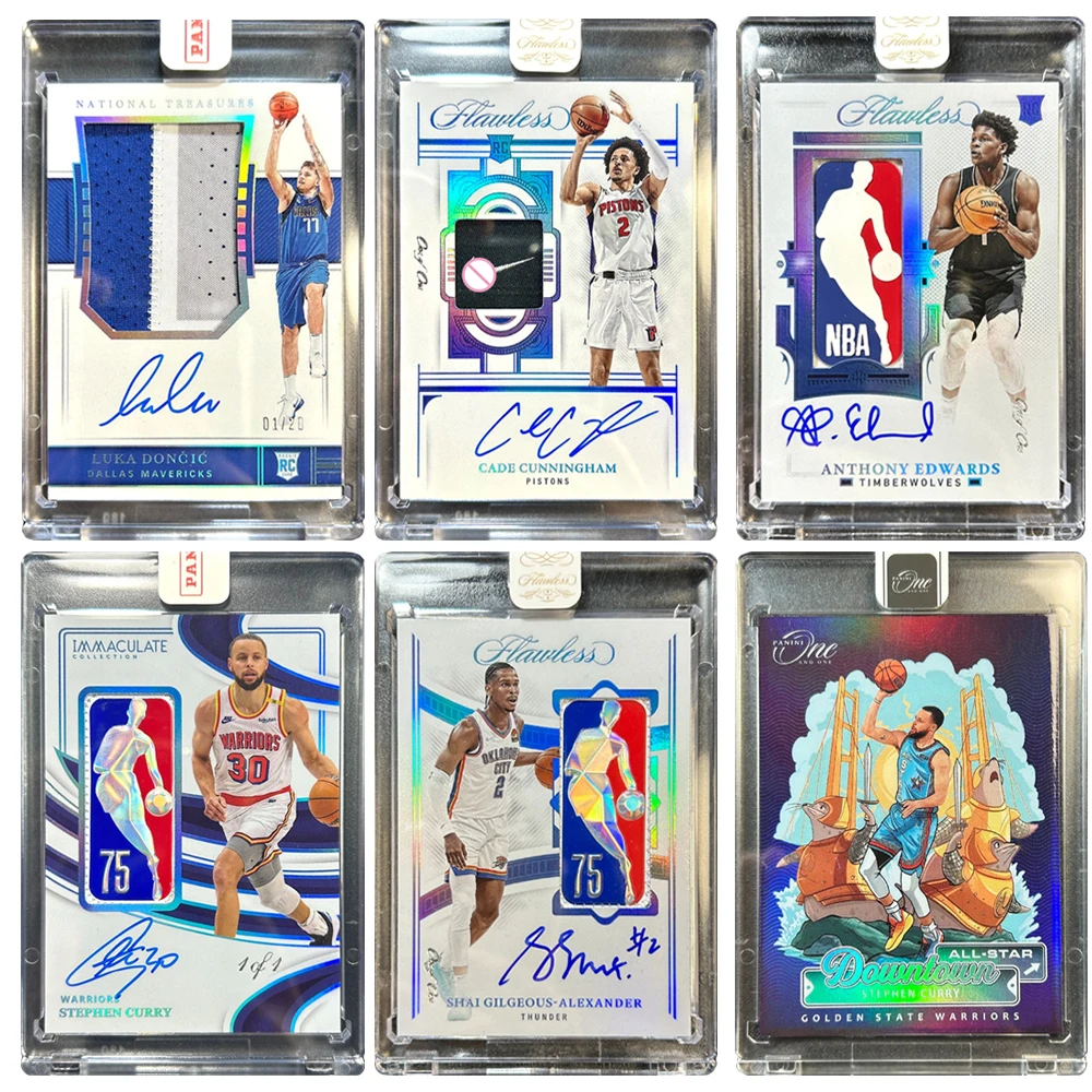 

PANINI DIY HOMEMADE Баскетбольная нашивка Коллекционная карточка кирпич Дончич Карри Эдвард Каннингем лазер Рождественский подарок на день рождения