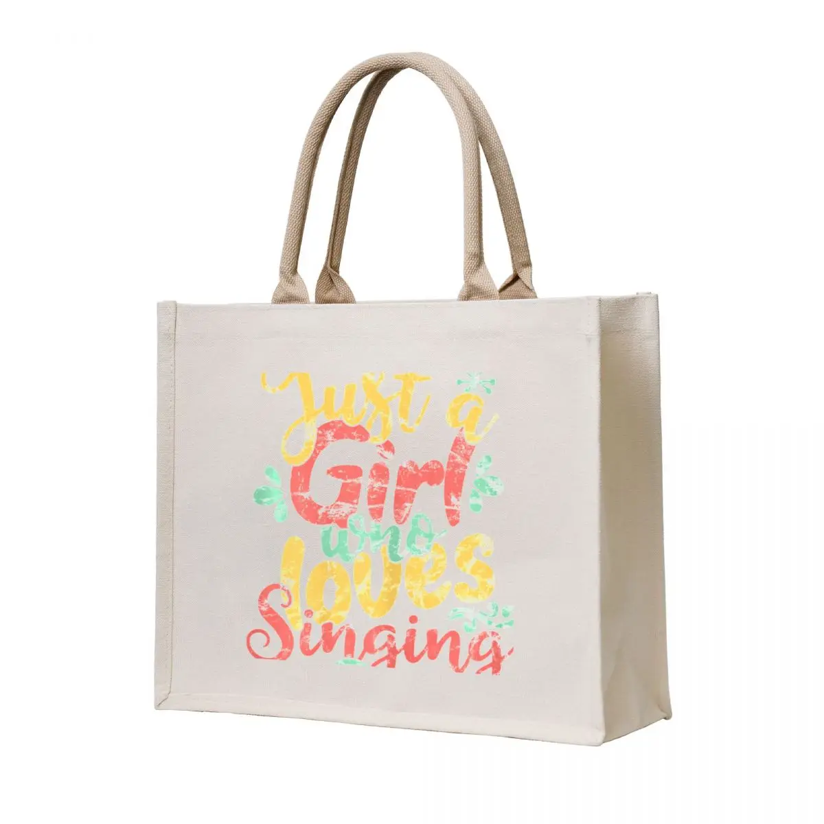 

Just A Girl Who Loves Singing Gift . Tote Bag Shopping bags canvas bags eco pack eco bag folding