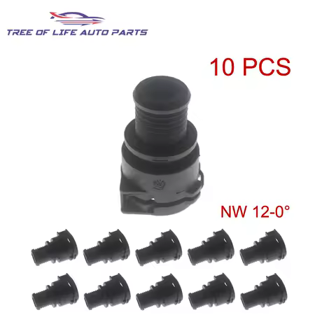 1/2/5/10x NW12-0&deg; Engine Oil Radiator Coolant Hose Connector Heater Hose Flange For BMW Straight Quick Connector NW12