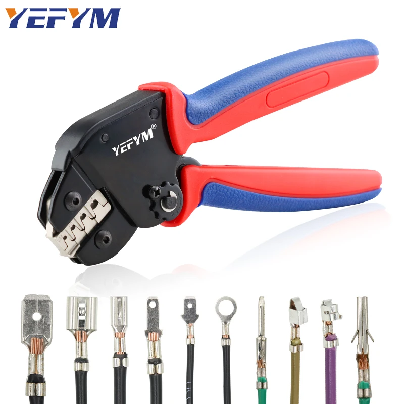 XH2.54/SM2.54/2.8/4.8/6.3 Terminals Crimp Mini Pliers YM-58BS 0.25-1.5mm²/23-16AWG Ratchet YEFYM Electrical Tools 175mm