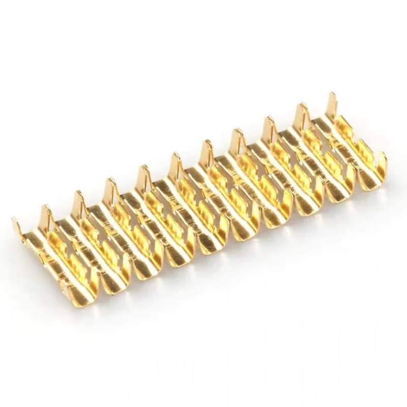 100Pcs  0.5-1.5mm² U Shaped Electrical Copper Buckle Wire Connectors Terminals