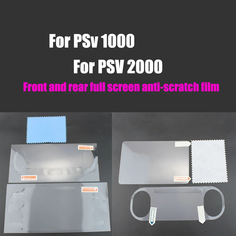 JCD 1 Pcs For PS Vita PSV 1000/2000 HD-Transparent Front and Back Screen Protector Film