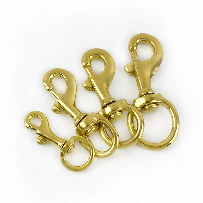 

1/2Pcs 10-30mm Solid Brass Hook Buckle Rotatable Luggage Buckles High Quality Bag Strap Clasp DIY Leather Snap Clip Accessories