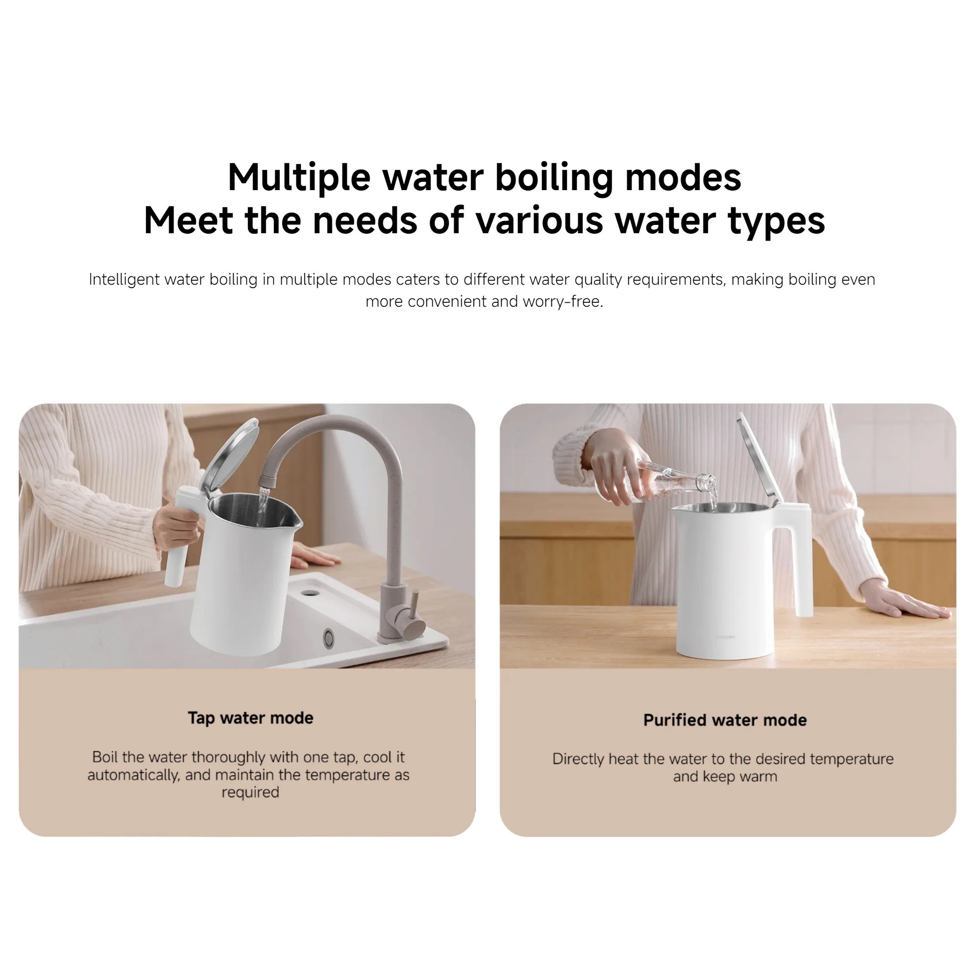 غلاية Xiaomi الذكية 2 Pro 1800 وات 1.7 لتر غلاية كهربائية أجهزة المطبخ شاشة LED 24 ساعة درجة حرارة ذكية ثابتة