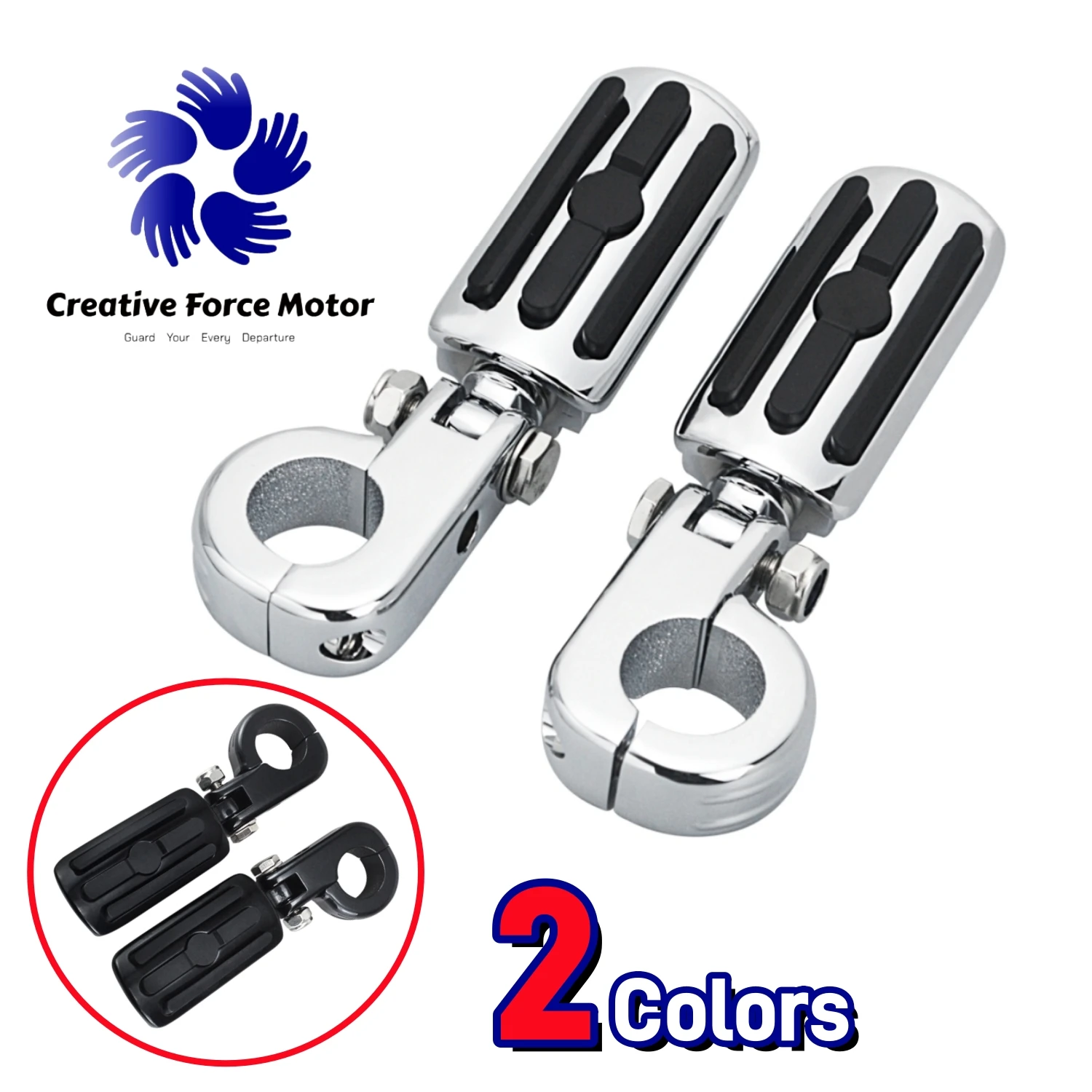 1-1/4" 32 مم دواسات قدم للطرق السريعة للدراجات النارية تركيب على واقيات المحرك مسند قدم لهارلي هوندا ياماها كاواساكي سوزوكي بي إس إيه ديفيدسون رود كينج ستريت جلايد داينا لو رايدر إس إكسسوارات الدراجات النارية