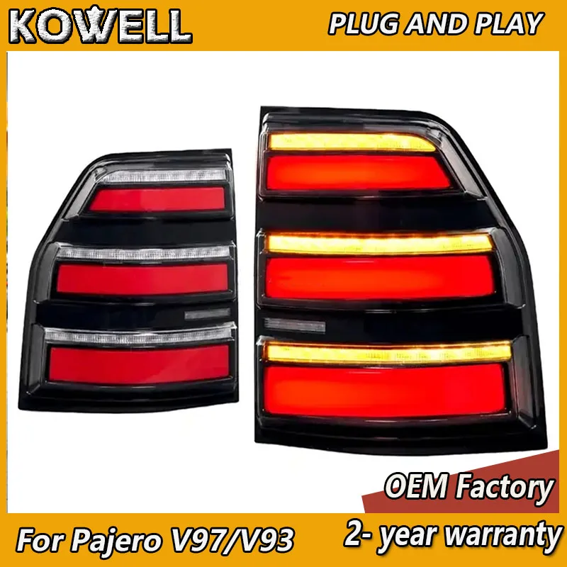 

Стайлинг автомобиля для Mitsubishi Pajero Tail Light 2006-2020 Pajero V97 Задний фонарь V93 Задний DRL Противотуманный тормозной сигнал поворота заднего хода