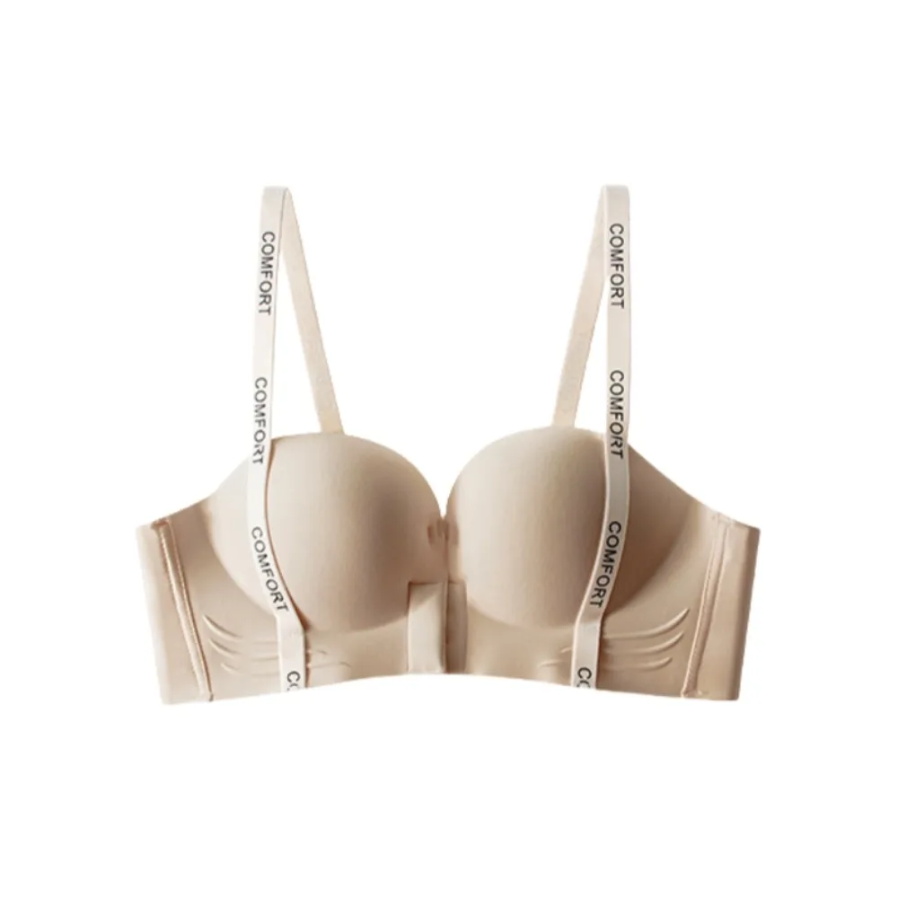 

Беспроводной бюстгальтер с английской буквой и глубоким V-образным вырезом, противоударный бюстгальтер с пряжкой спереди для женщин, антипровисающее бесследное нижнее белье пуш-ап, спортивное