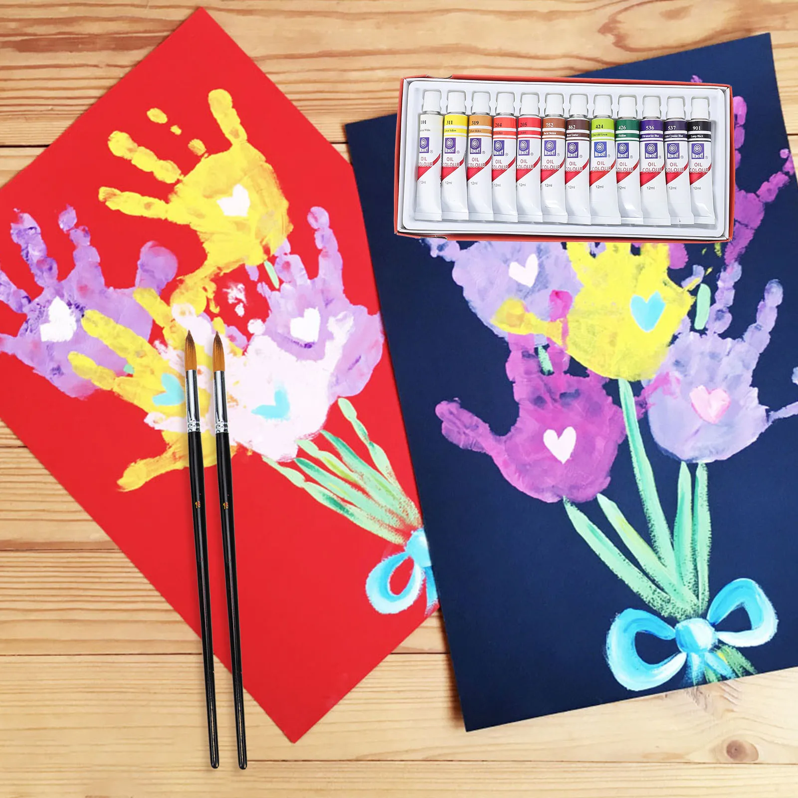 

9pcs Paint Brush Set Watercolor Nylon Hair For Artists Adult Drawing Supplies Art Painting Brushes Oil Acrylic Student