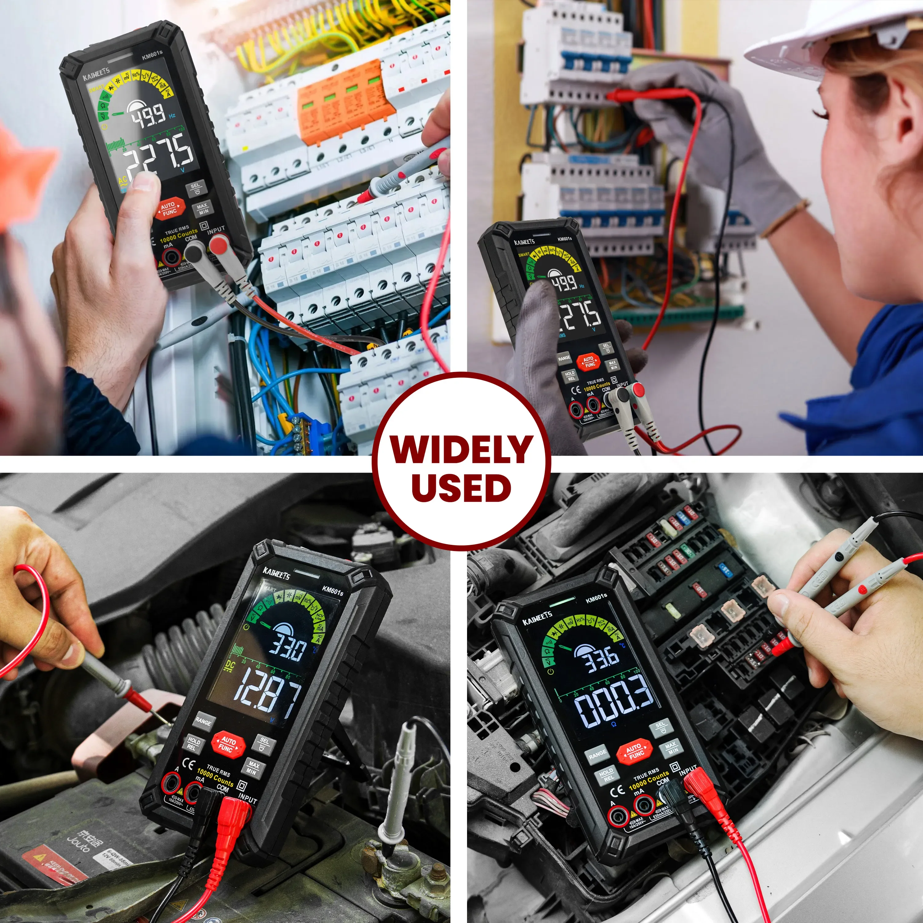 Smart Rechargeable Multimeter 10000 Counts Auto Range Ture RMS 1000V 10A Tester Ohm Hz Capacitance NCV Digital Multimeter