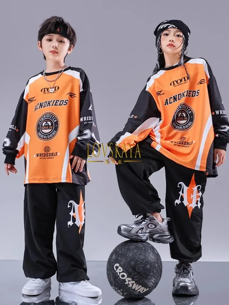 Ropa de moda para niños, trajes deportivos guapos geniales, ropa de hip hop para hombres y mujeres, ropa para niños, rendimiento de marca de moda