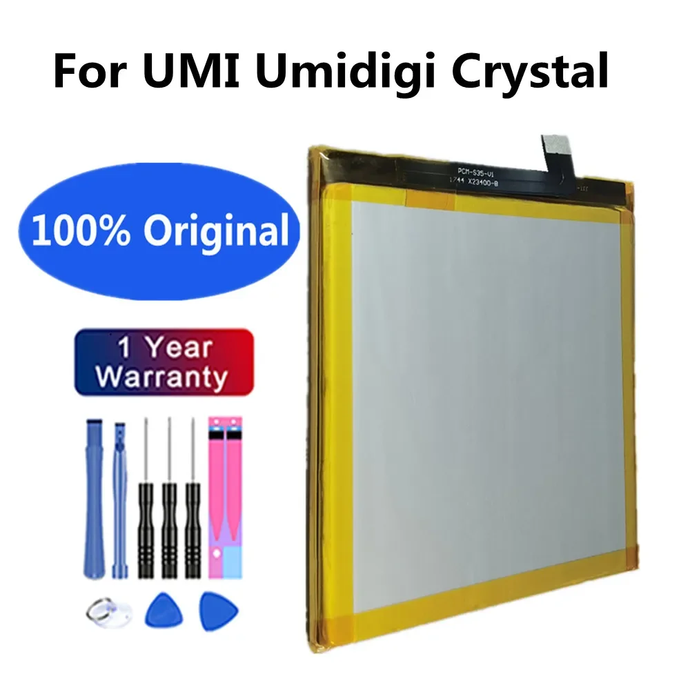 Crystal 3000mAh 100% Original Battery For UMI Umidigi Crystal High Quality Mobile Phone Bateria Batteries + Repair Tools Kits