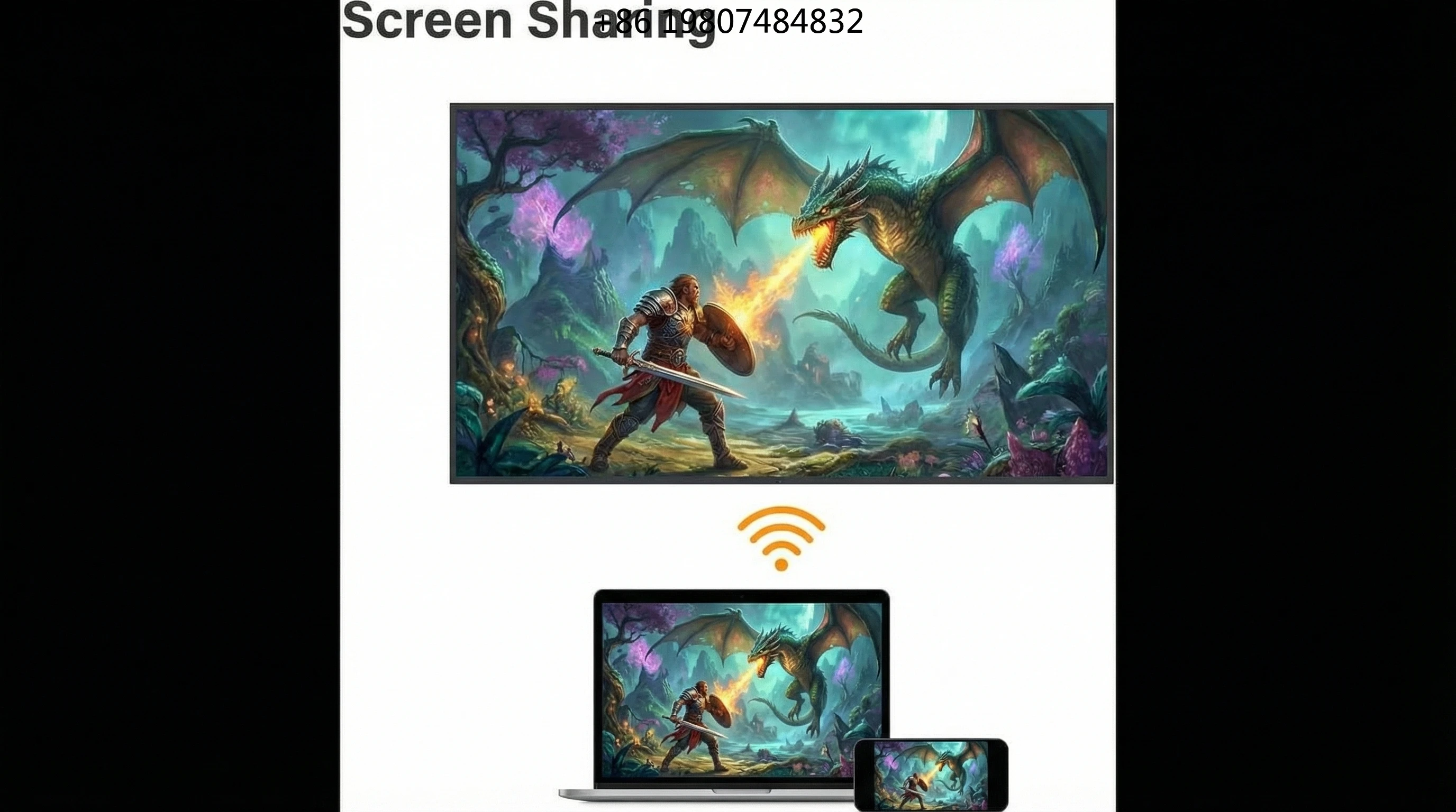 Restaurant & Cafe 43 Inch Wall Mount Advertising Player 4K Touch Screen WiFi 6 for