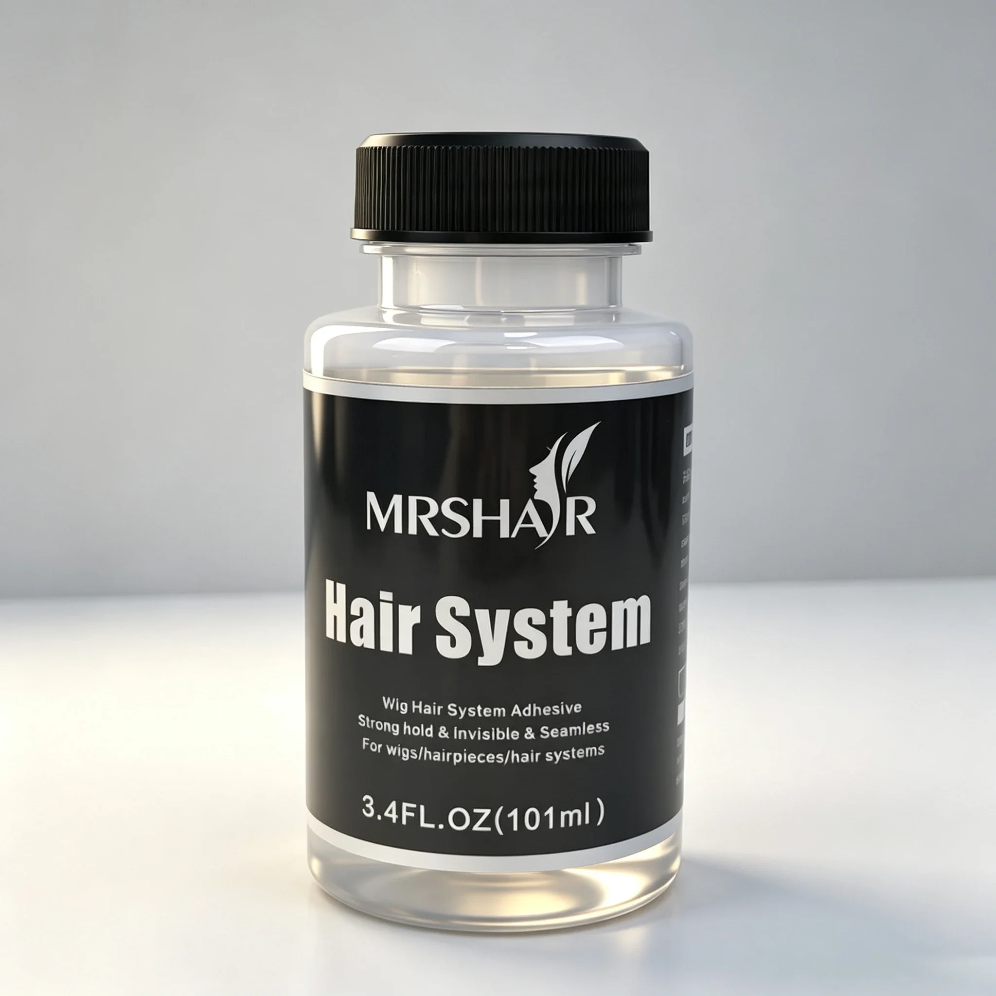 1/2 Bottles 101ml 3.4OZ MRSHAIR Hair System Adhesive Strong Hold Invisible Seamless Wig Glue for Lace Wig Toupee Hairpieces