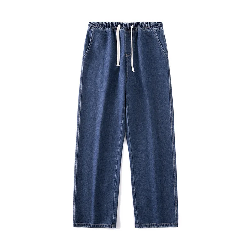 Neue Sommer-Jeans für Jungen, locker geschnitten, gerade Beine, leichte, weit geschnittene Hose, lässige Sporthose für Herren, atmungsaktiv, für den Alltag und Pendeln. – Detail 4