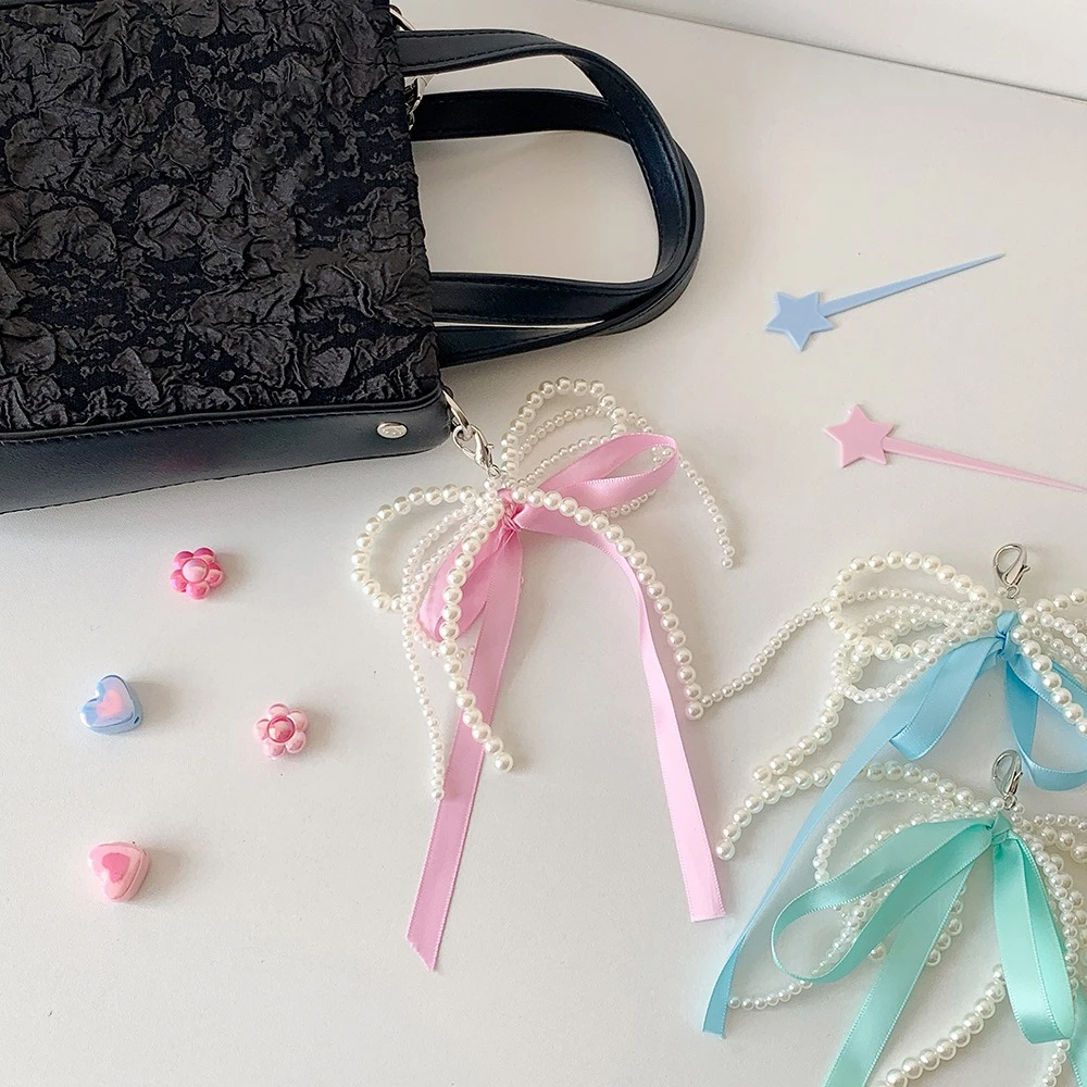 With Keychain DIY Ribbon Photocard Holder Love Heart Pendant Hanging Decoration Idol Card Display Protector Korean Style Picture