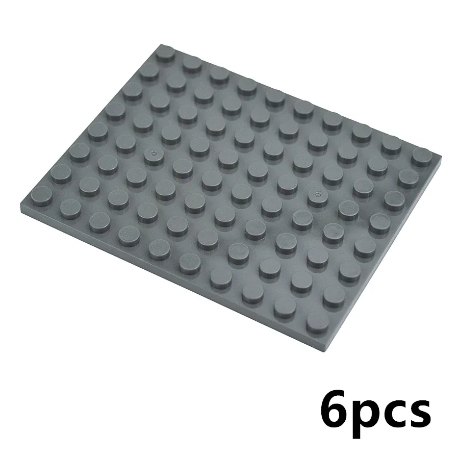 DIY Building Blocks Thin Plate Figures Bricks Size 8 X 10 Dots 6Pcs Compatible Brand Educational Construction Creative Toys