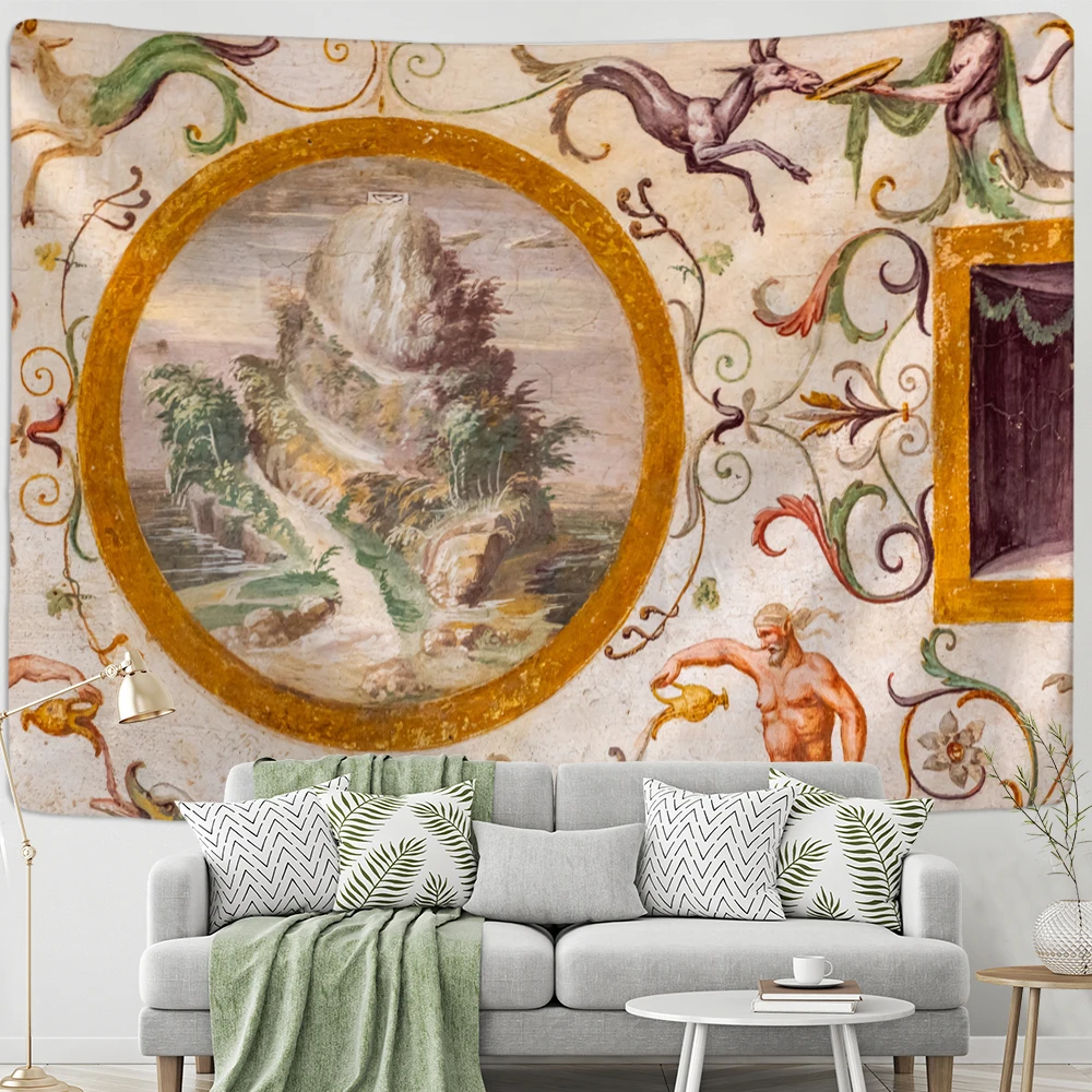 Vintage Angel Tapestry Wall Hanging Boho Tapiz Christian Psychedelic Witchcraft Mystery Classic Art Bedroom Home Decor