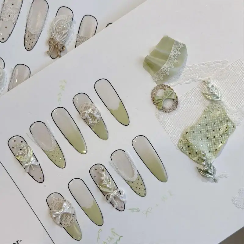 DIY Manicure Silicone Mold Lily of The Valley Petal Bow Shapes Reusable Easy Clean for Home Nail Art Craft Making