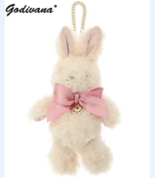 Lapin en peluche de style japonais 7e travailleurs, ornements de sac mignons doux, pendentif clé Kawaii, beurre, étudiant, filles, mode limitée