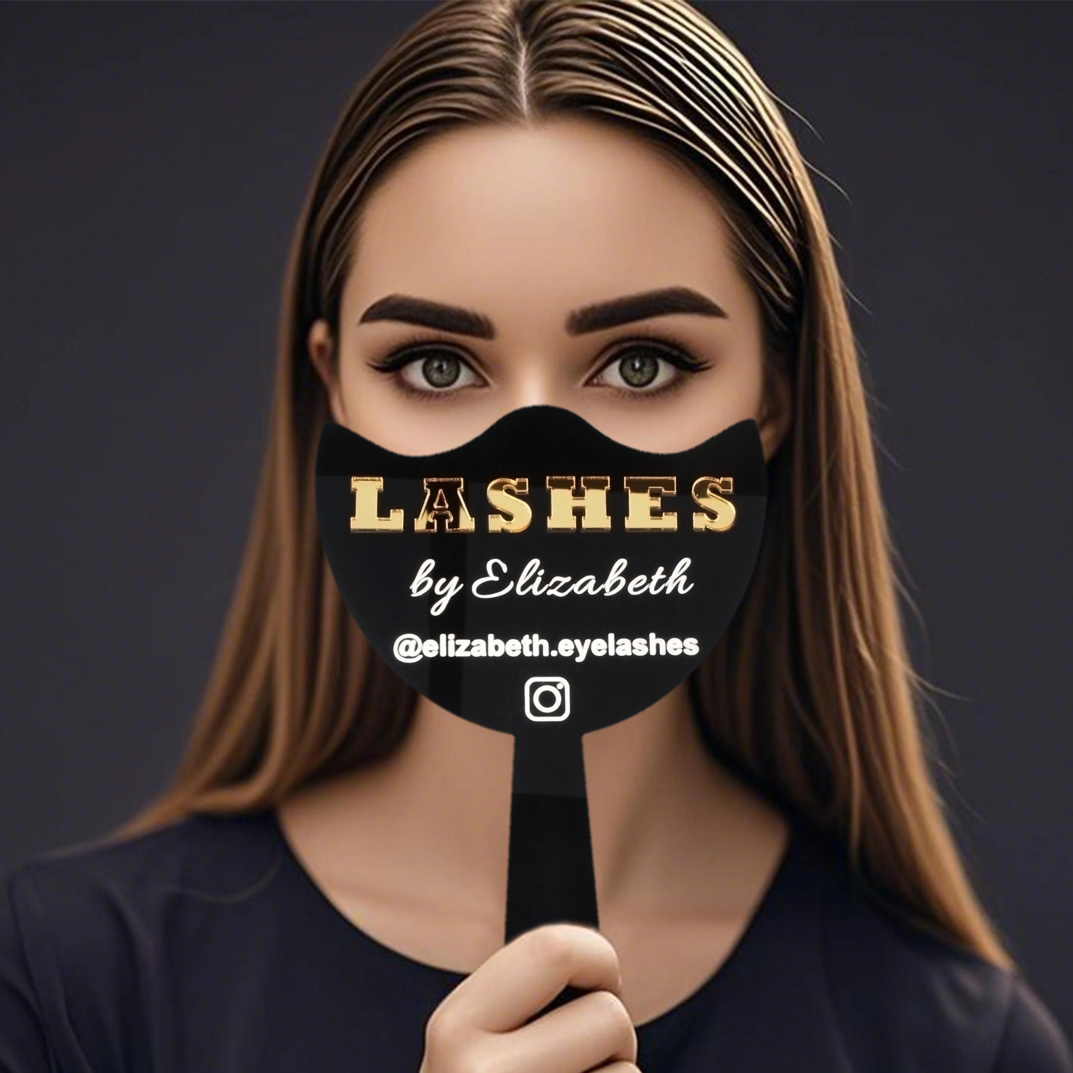 Eyelash Extension Mirror Lash Artist Handheld Mirror Salon Accessories Social Media Prop Personalised Acrylic Makeup Mirror