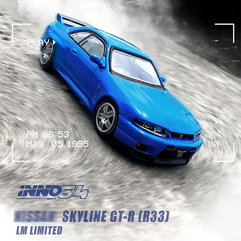 

INNO 1:64 SKYLINE GTR R33 LM LIMITED Diecast Diorama Model Collection Miniature Carros Toys