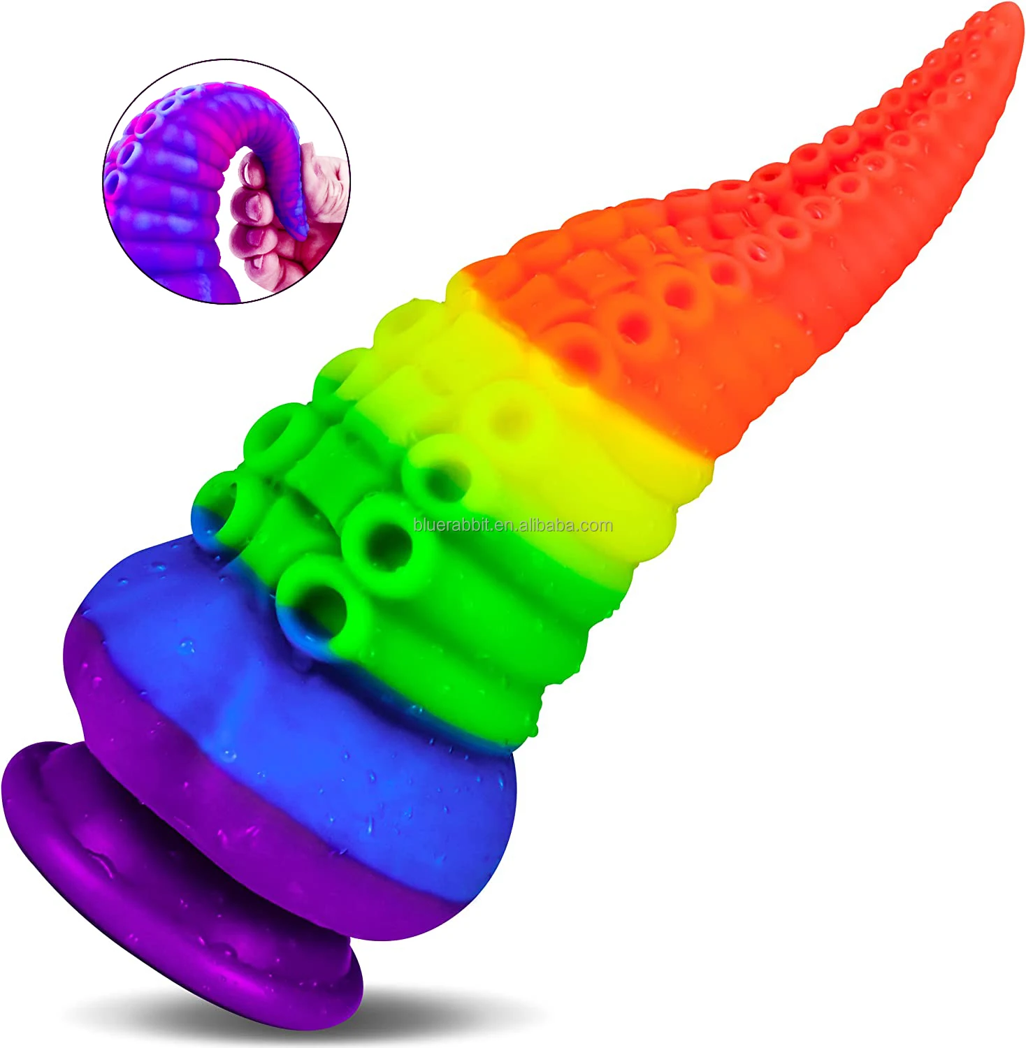 Octopus Tentacle Dildo Wholesale Fantasy Colorful 8 Inch Monster Dong Dildo with Suction Cup Adult Sex Toys