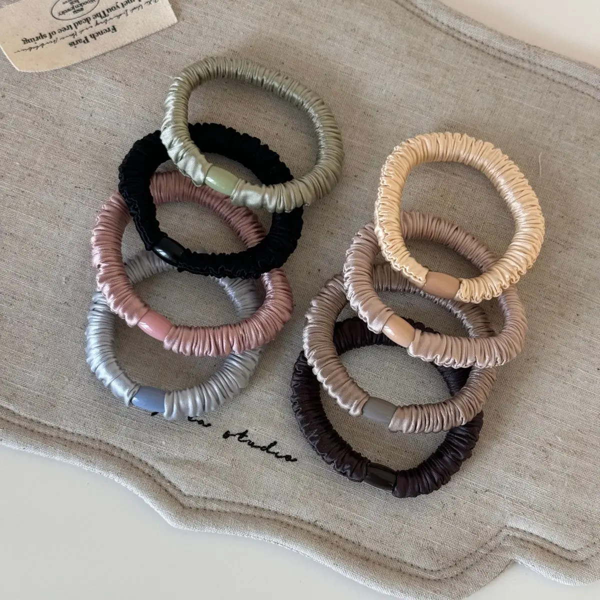 

Корейская базовая простая высокоэластичная лента из ледяного шелка, однотонная повязка на голову, головные уборы для девочек, детские аксессуары для волос