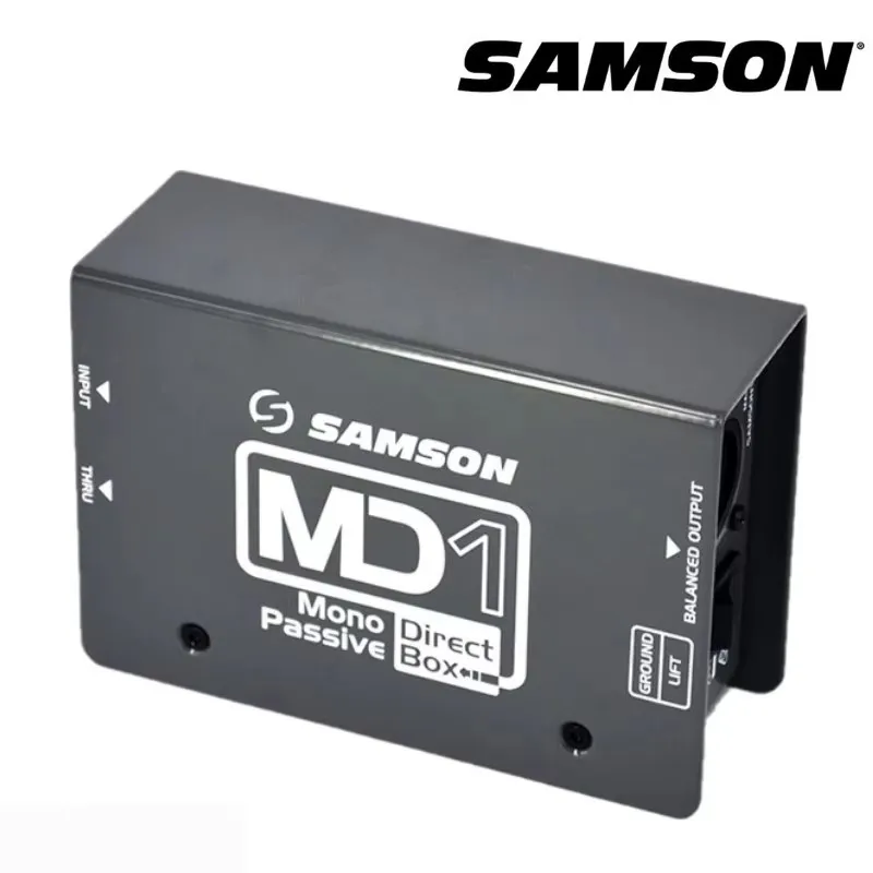 Samson MD1 Mono Passive Direct Box with Balanced XLR Output and STL Transformer for Live Performance, Recording