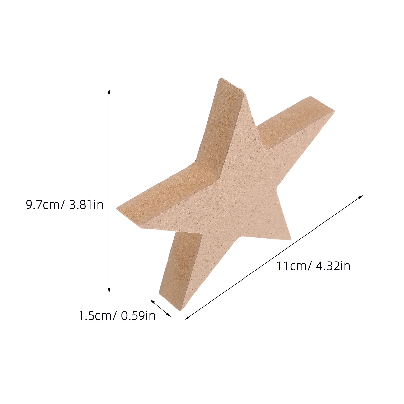 6 قطعة نجوم خشبية غير مكتملة فارغة Mdf الحلي الحرفية Diy بها بنفسك اللوحة ديكور عيد الميلاد حفل زفاف معلقة مهرجان #6