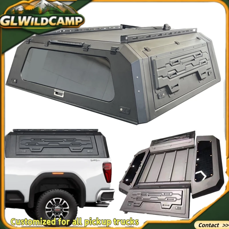 For 2022 2023 2024 2025 GMC Sierra 1500 2500 At4x Camper Truck Topper 5.8 Short Bed Cap Hard Canopy with Window