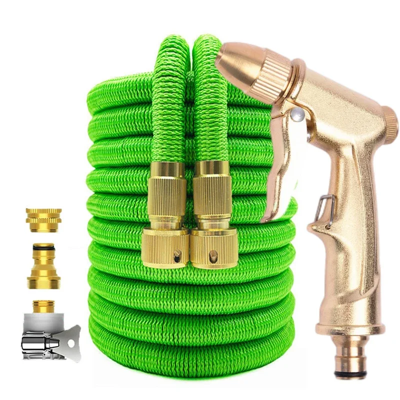 

Expandable Garden Water Hose High Pressure Magic Double Metal Connector Pvc Reel Water Pipes for Garden Farm Irrigation Car Wash