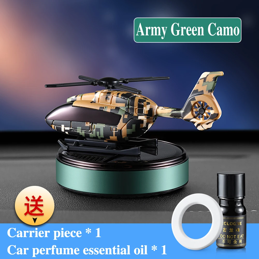 Solar Armed Helicopter Perfume Diffuser Car Air Freshener Propeller Fragrance Flavoring Supplies Interior Accessories Rotating