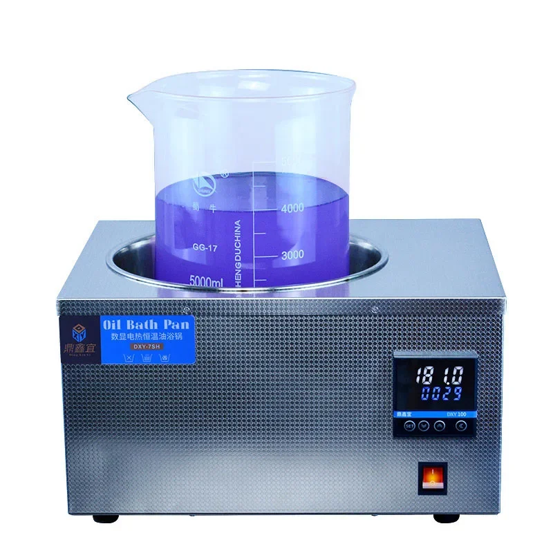 Laboratory digital display constant temperature single hole oil bath pot stainless steel oil bath pot can be timed