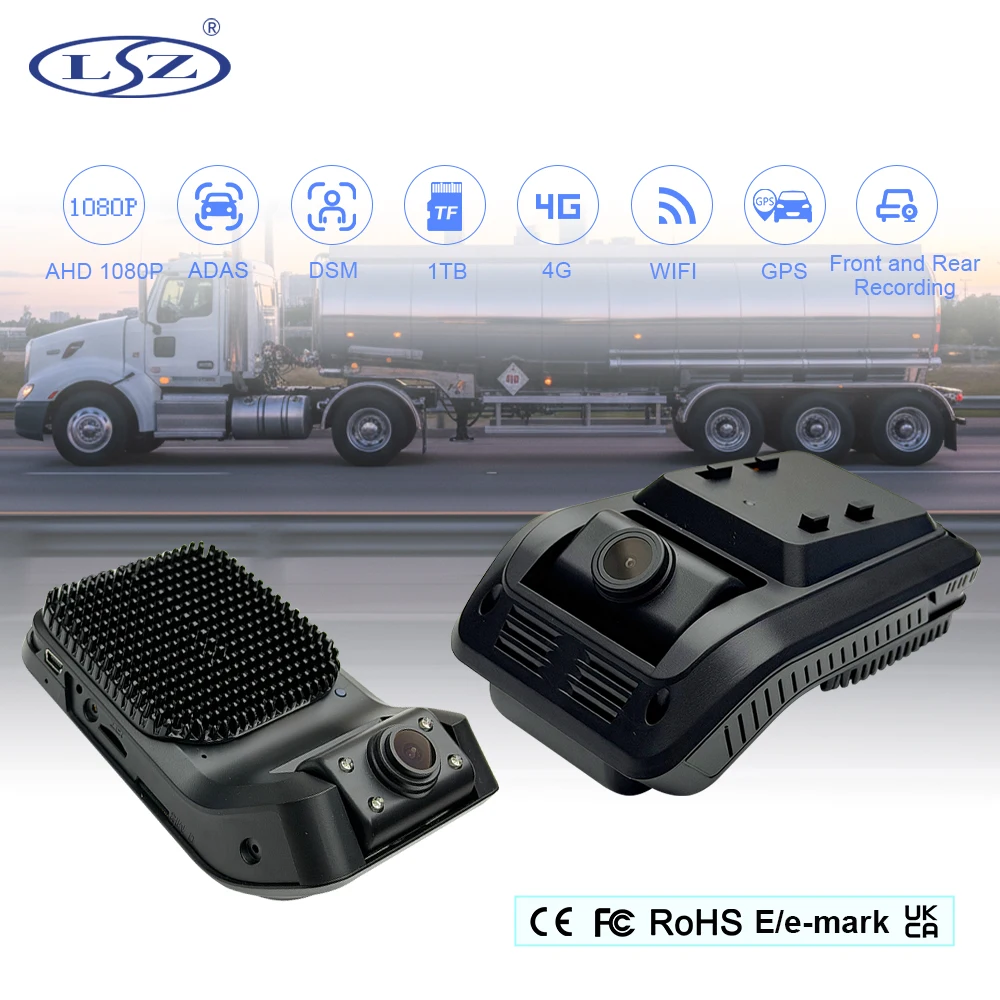AI Adas Dms Enabled 2ch 4ch Dash Cam Dual Lens Full Hd 1080p 4g 5g Gps Wifi Car Dvr Video Recorder Night Vision