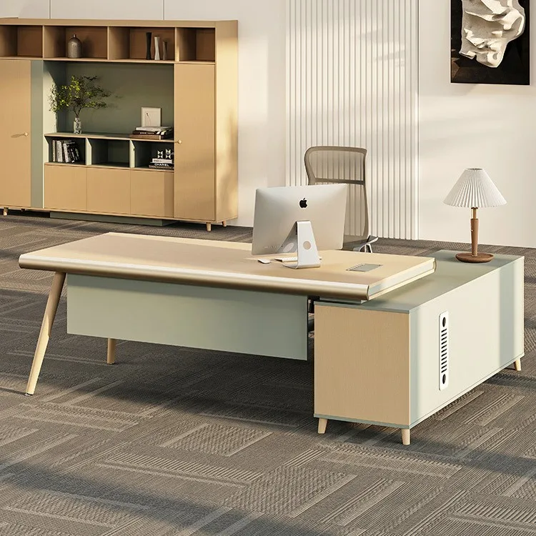 

Старый простой одиночный стол для руководителя, скандинавская офисная мебель, комбинация компьютерного стола и стула