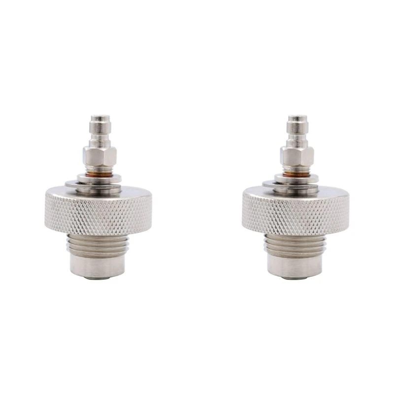 2X DIN Valve Filling Adapter For Diving Air Tools, 300 Bar, Male / Female, Stainless Steel