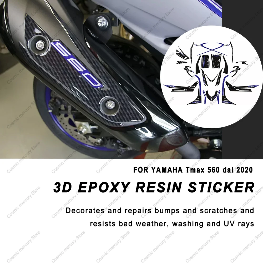 

Motorcycle Accessories Waterproof Sticker Tank Pad Sticker Kit 3D Resin Protective Sticker For YAMAHA Tmax 560 dal 2020