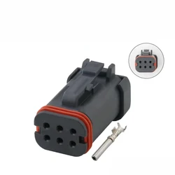 Domestic DJ7062X-1.5-21 Automotive Connector Black Dechi Waterproof DT16-6SB-KP01