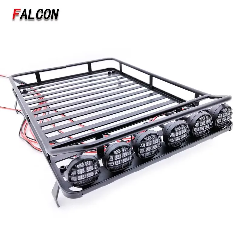 Portaequipajes para coche de escalada de simulación 1/10, portaequipajes Wrangler, portaequipajes Cherokee SCX10 90046 D90