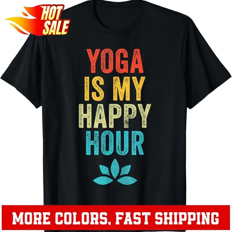 

Футболка с крутой тематикой Yoga is My Happy Hour Vintage Lover