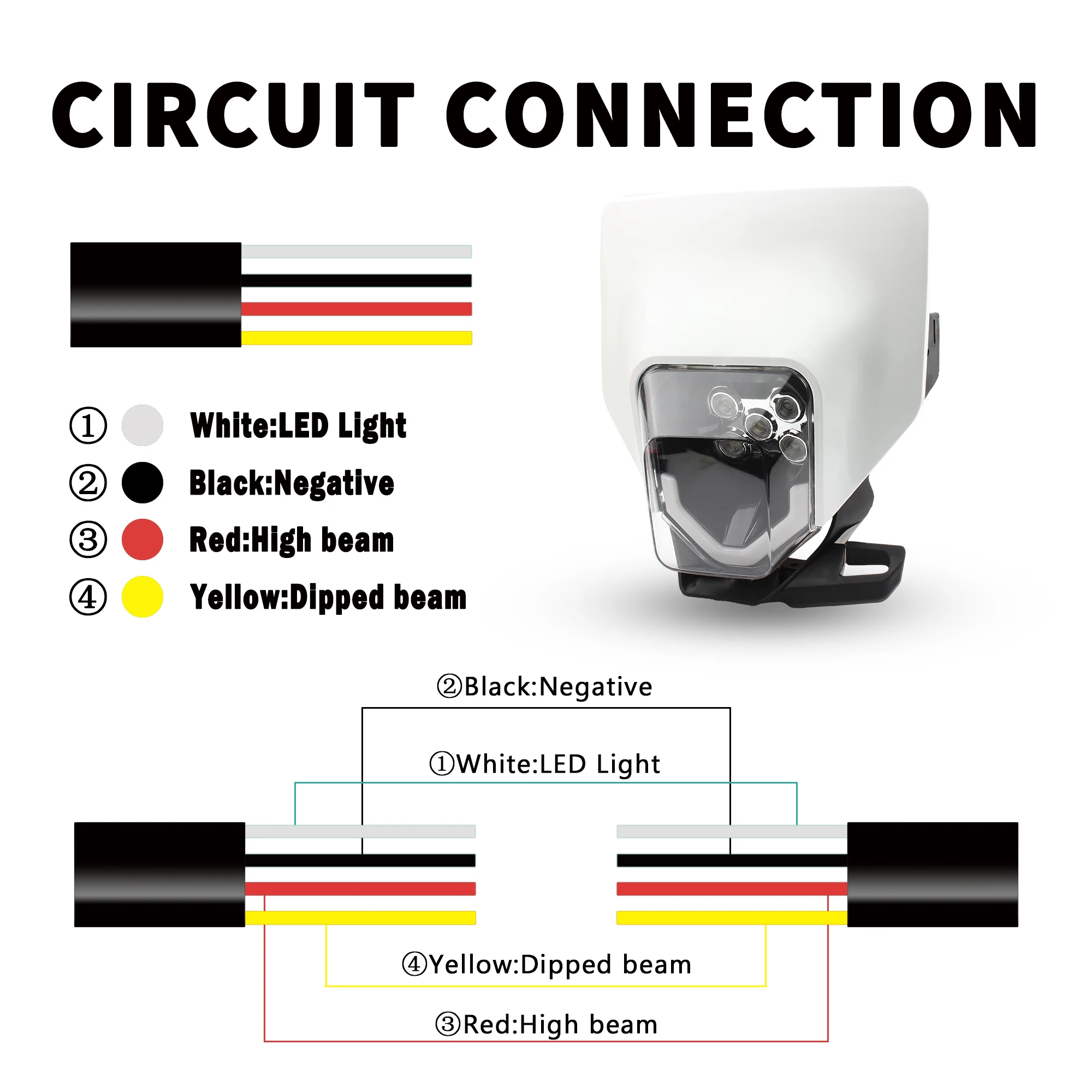 Motorcycle Headlight LED Plate For Husqvarna TE TC FE FC 150 200 250 300 350 400 450 500 Motocross Accessories Dirt Bike Parts