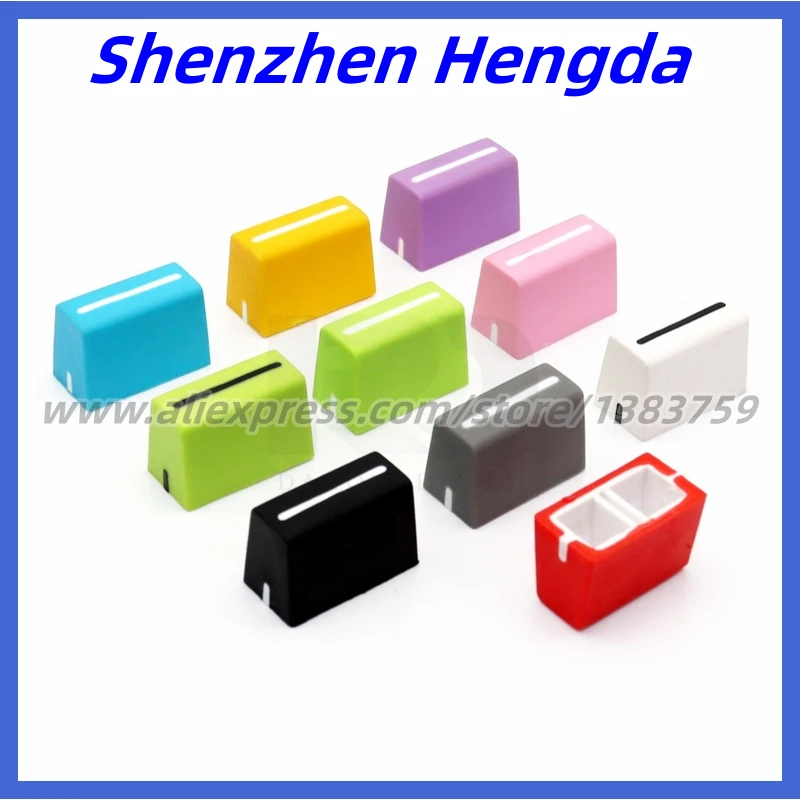 5Pcs Rubber Fader Cap Straight Slide Potentiometer Cap 22*12*14mm For RANE TTM-54 56 57 61 68