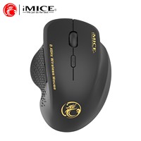 IMICE 2.4G Wireless Mouse 6 Buttons 1600DPI 3 Speed Adjustable Optical Computer Battery Mouse Ergonomic Mice for Laptop PC Gamer