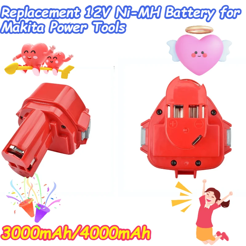 

3000mAh/4000mAh Replacement 12V Ni-MH Battery for Makita Power Tools
