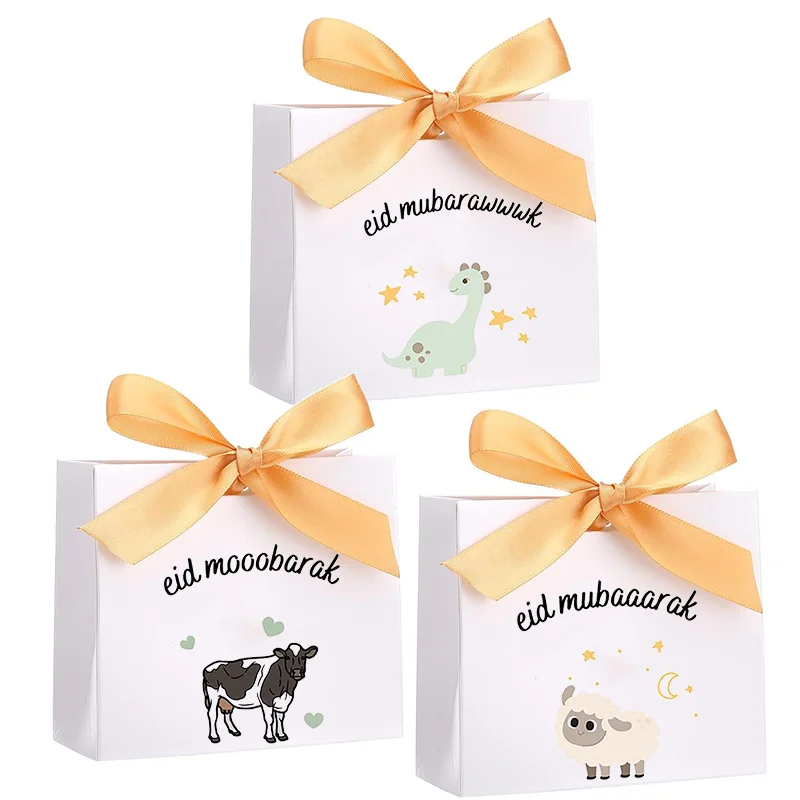 5pcs Cow Dinosaur Sheep Eid Mubarak gift box al-Fitr Al Adha Muslim Islamic Ramadan Kareem decoration children kid eidi present