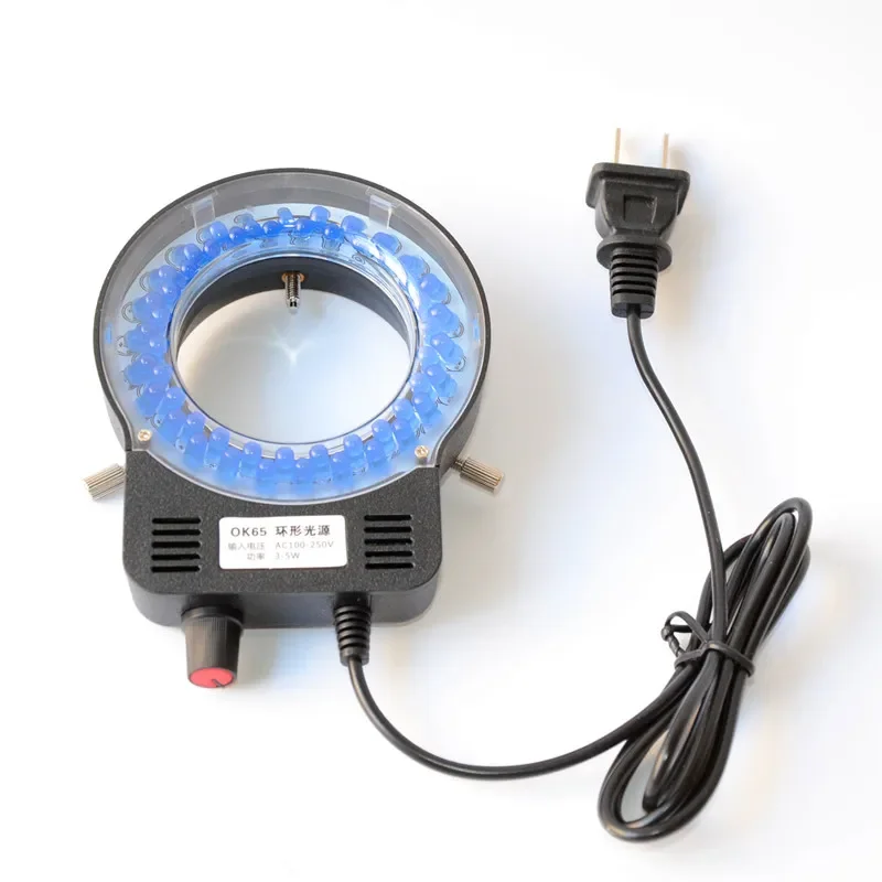

100-240V 52 Blue Tools Microscope LED Light Source 30-65mm Inner Dia Ring Lamp Microscopio Illuminators Accesorio Telescopio