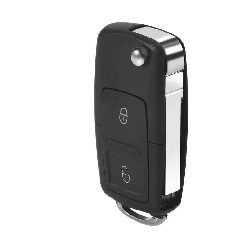 A73X-Replacement 2 Button Keyless Entry Remote Flip Folding Car Key Fob Shell Case And Button Pad Compatible With Golf MK4 Bora