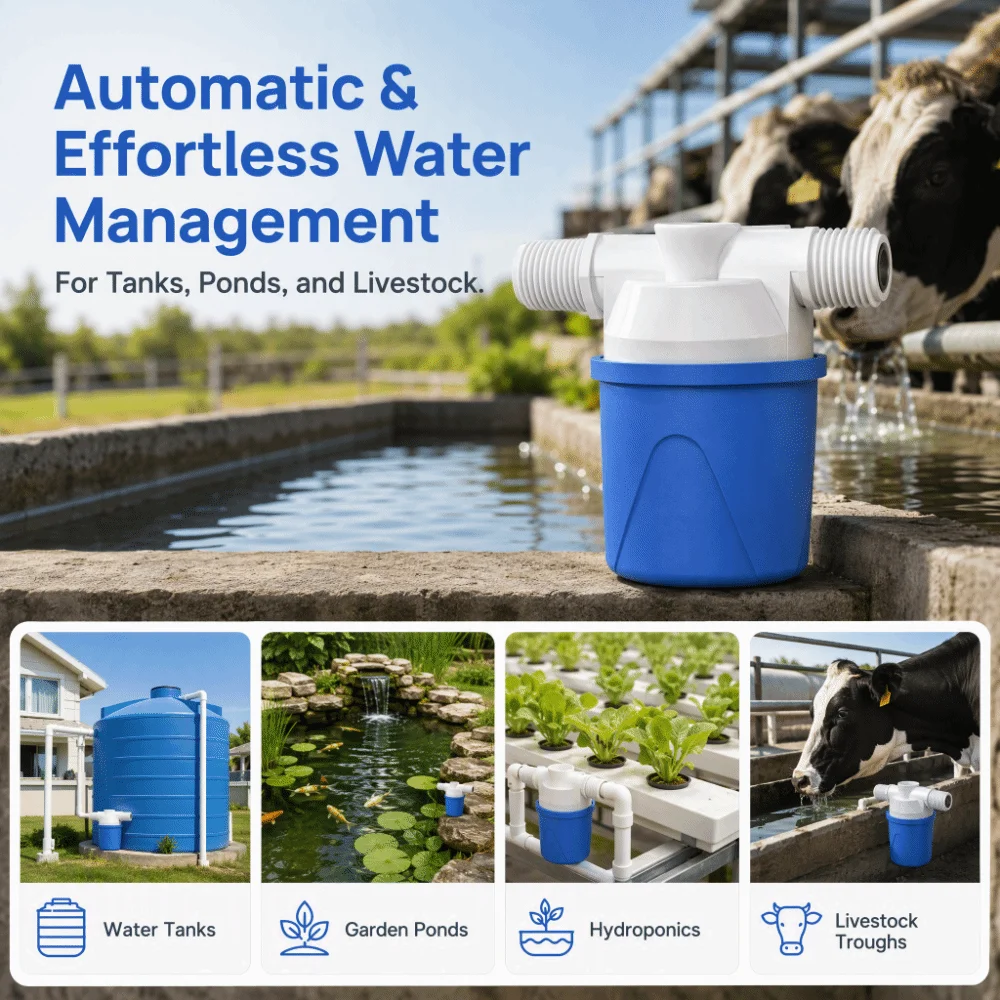 Creative Automatic Stop Automatic Water Level Control Valve Adapter Durable Float Switch Quick Connect Thread Inlet Valve Tank